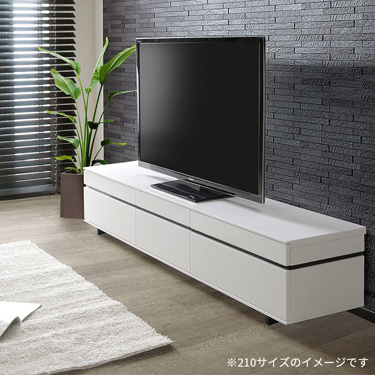 テレビボード 150cm フルオープン引き出し 収容力◎ Amazon｜tac INTERIOR テレビ台 幅150cm 50インチ ハイグロス 鏡面